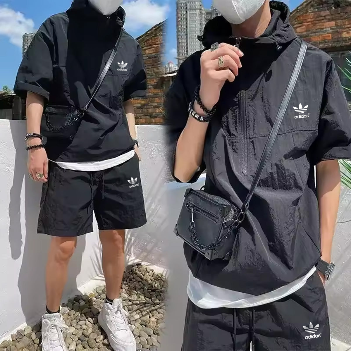 Hooded T-shirt and Shorts Set