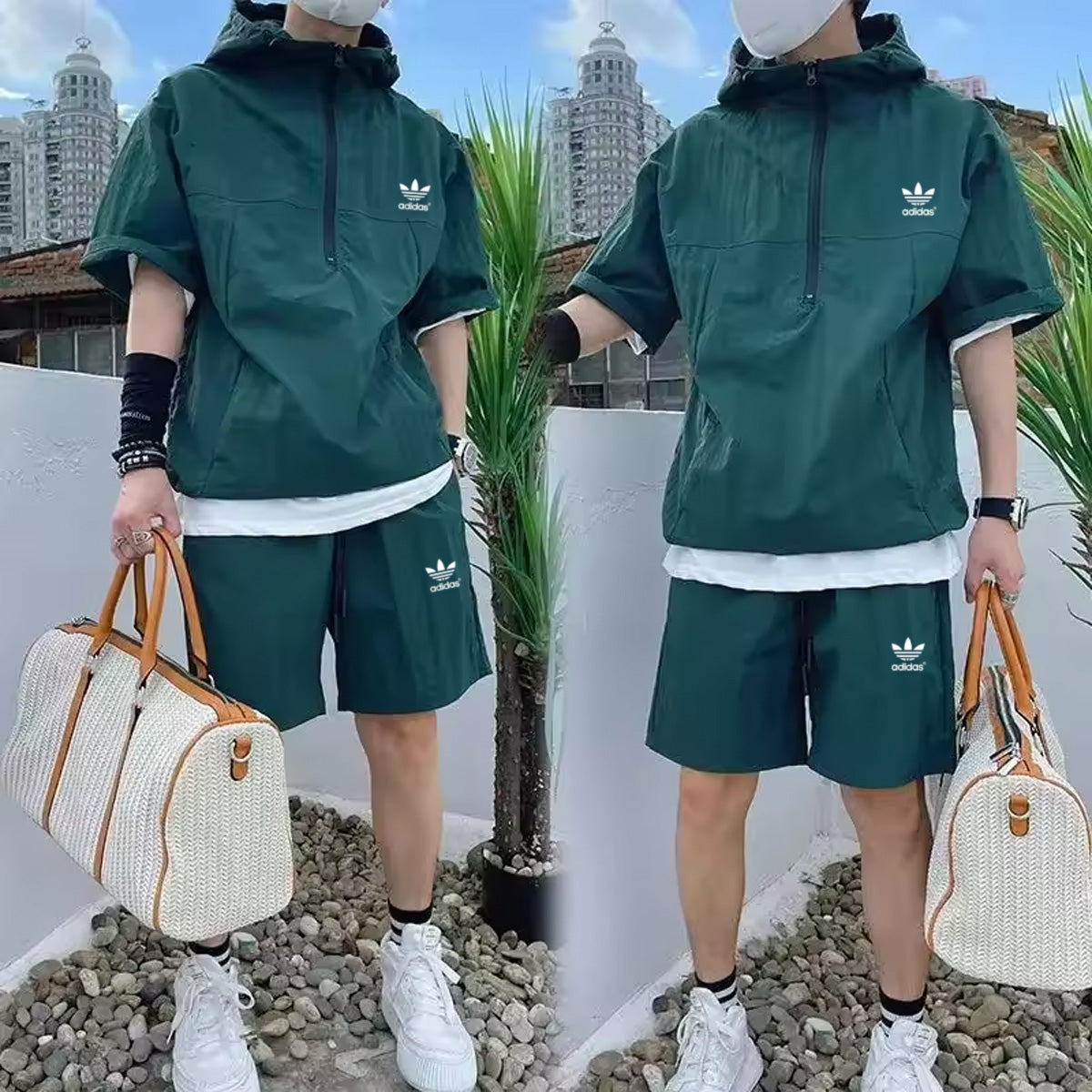 Hooded T-shirt and Shorts Set