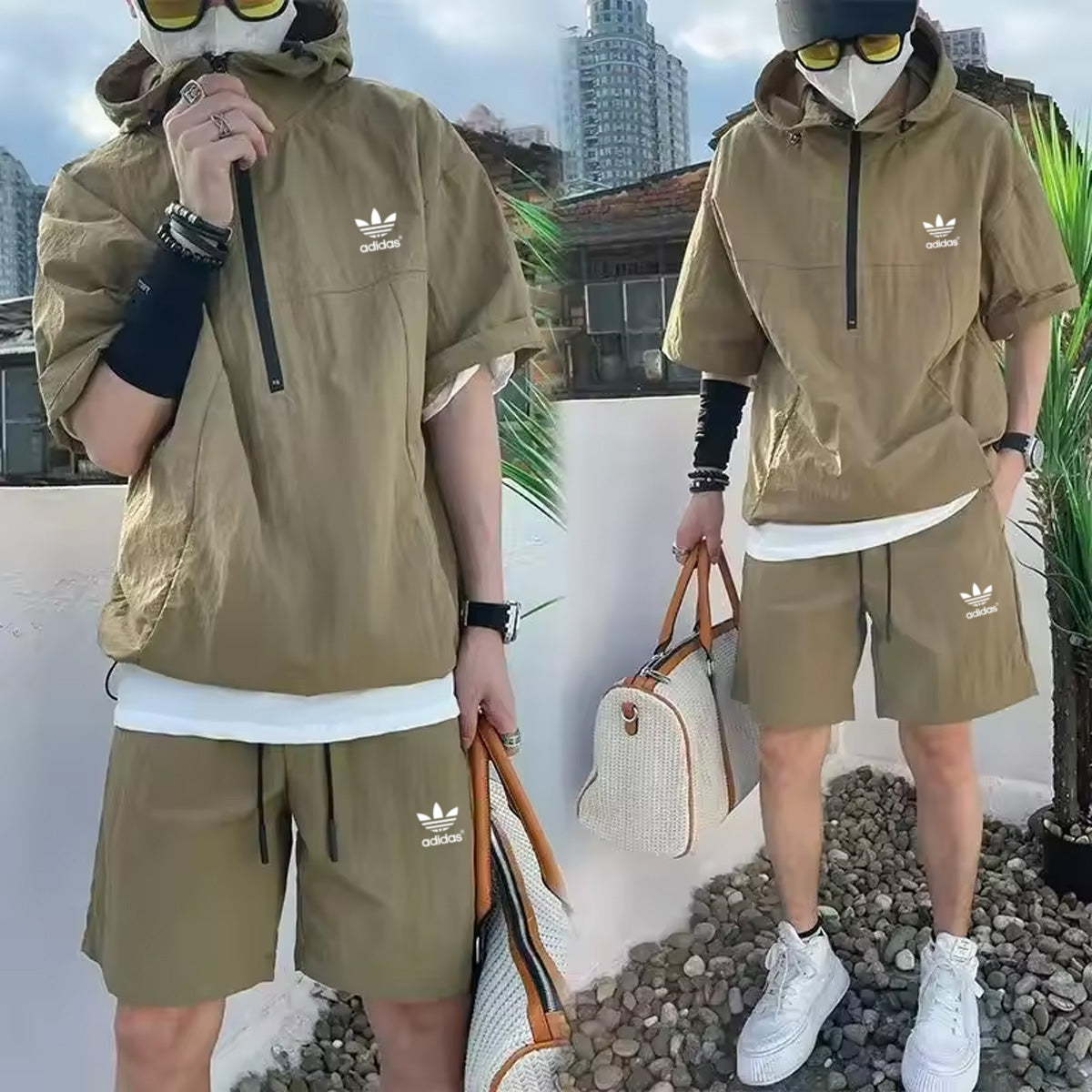 Hooded T-shirt and Shorts Set