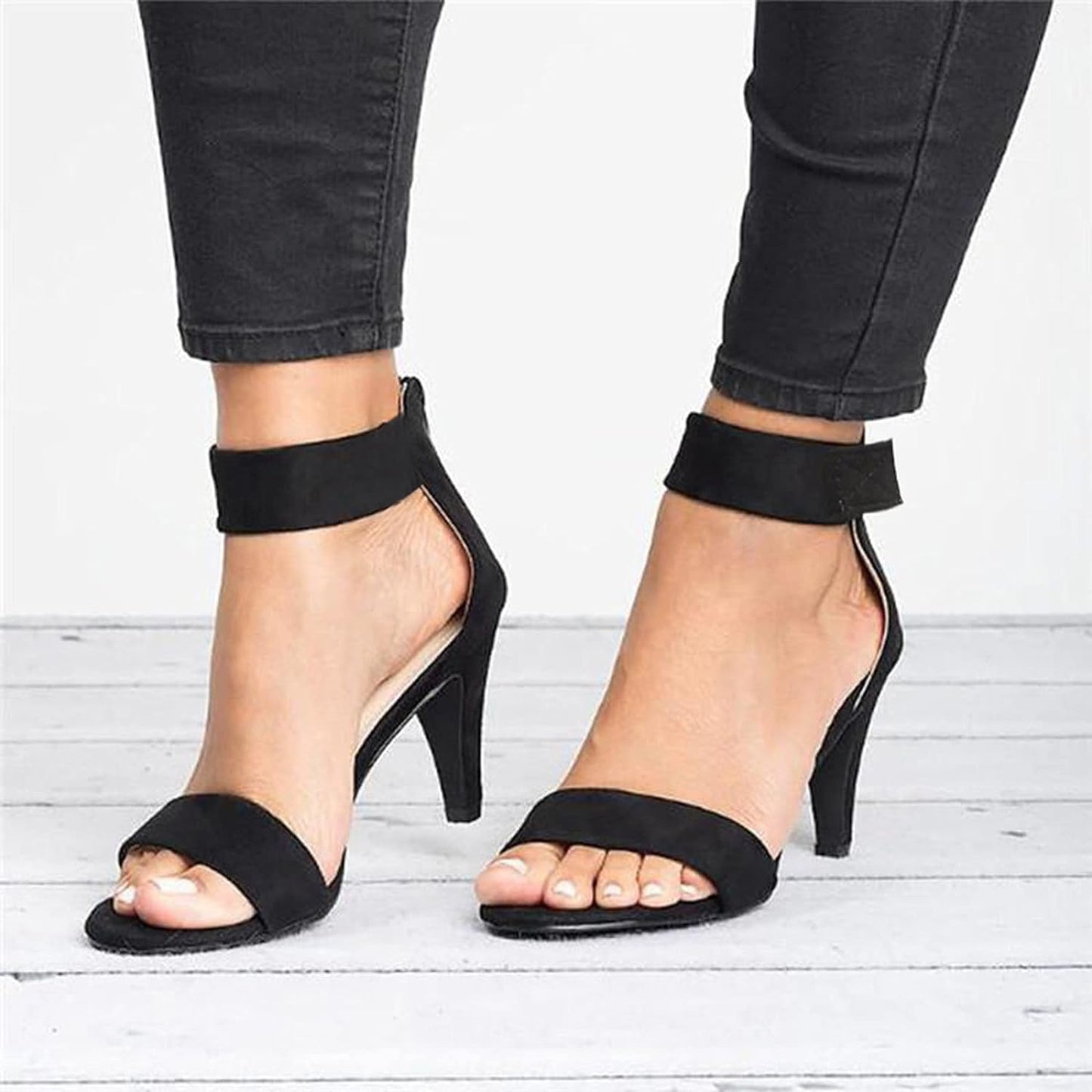 Women Heeled Sandal Wedge Ankle Strap Slingback Open Toe Sandals Summer Casual Beach Shoes High Heel Dress Shoes