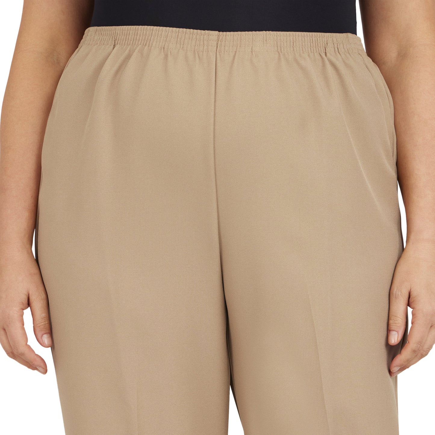 Women'S plus Size Solid Elastic Waist Pants