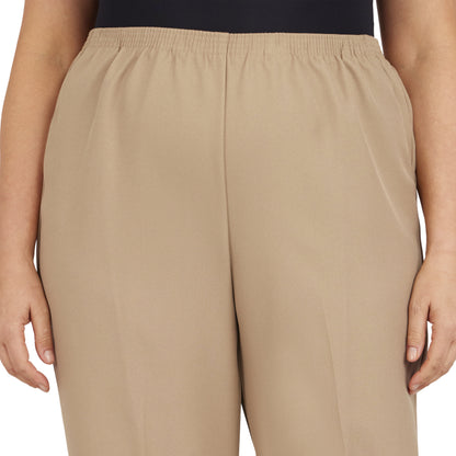 Women'S plus Size Solid Elastic Waist Pants